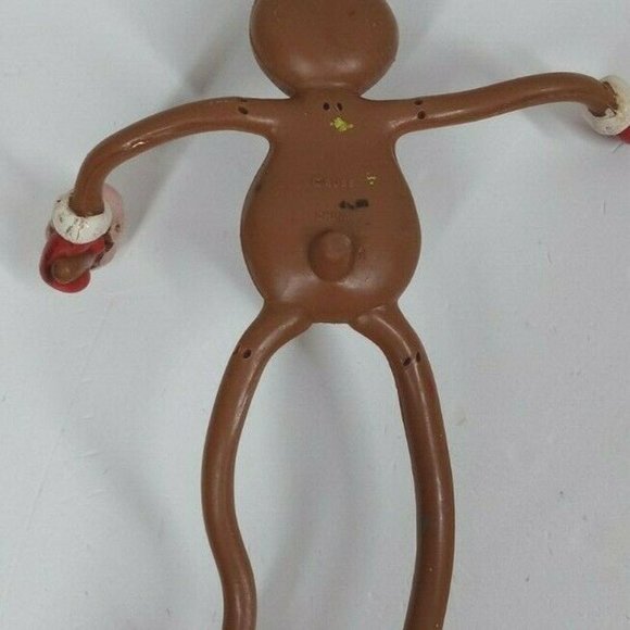 Vintage Russ 7.25" Bendable Reindeer with Ice Cream Cone & Red Shoes & Mittens - Picture 5 of 6